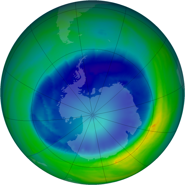 Ozone Map 2007-08-25
